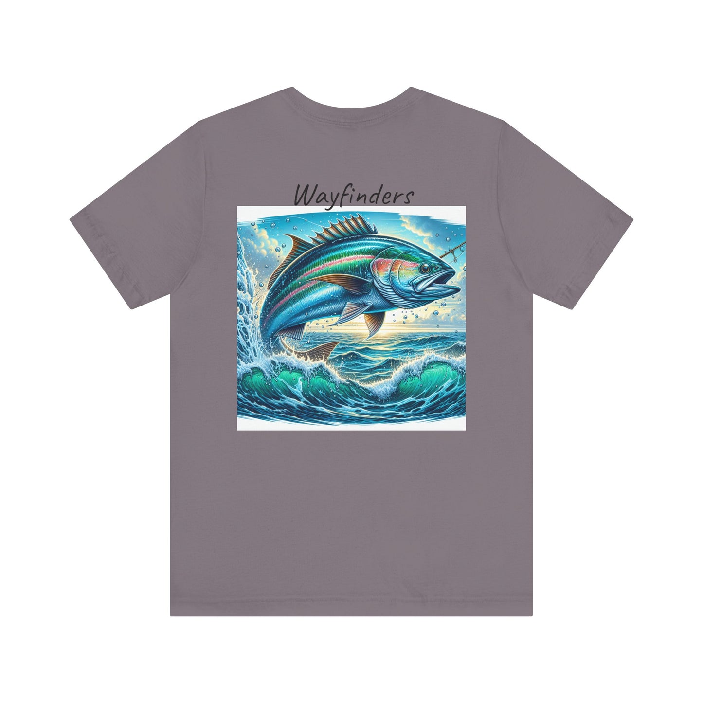 Adventure Seeker Fishing Tee - Unisex Short Sleeve Shirt with Compass and Fish Design