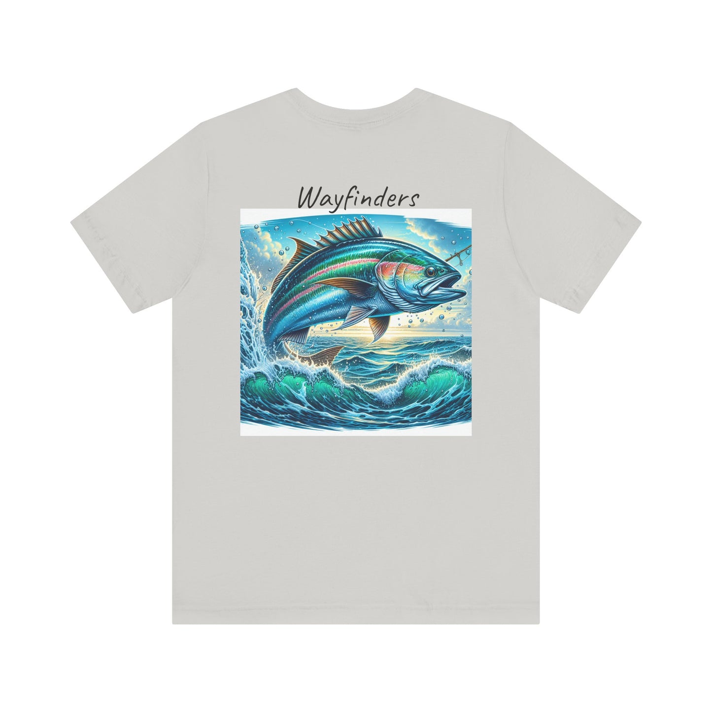 Adventure Seeker Fishing Tee - Unisex Short Sleeve Shirt with Compass and Fish Design