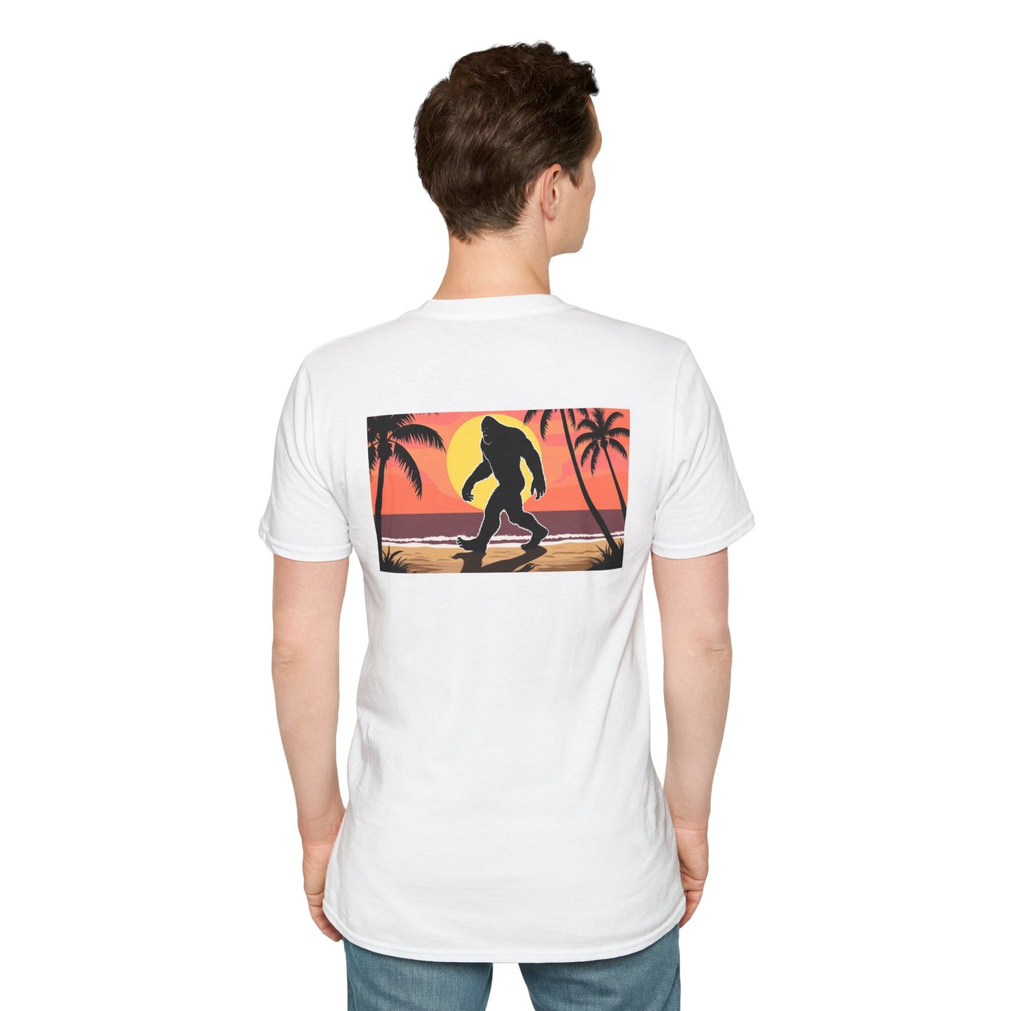 Unisex Softstyle T-Shirt - Retro Bigfoot Skater Design