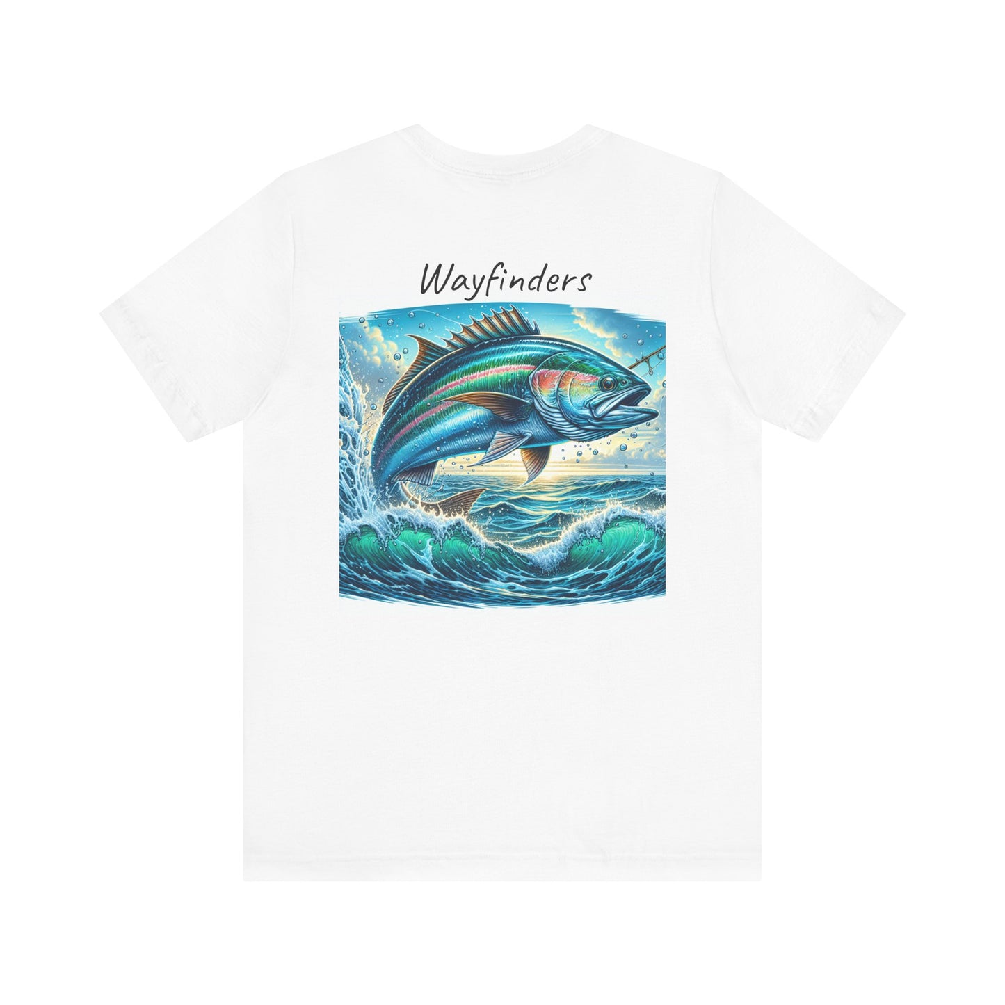 Adventure Seeker Fishing Tee - Unisex Short Sleeve Shirt with Compass and Fish Design