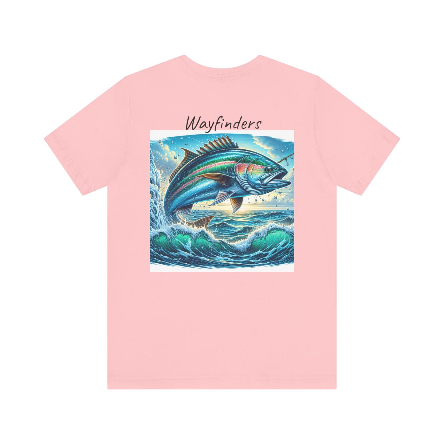 Adventure Seeker Fishing Tee - Unisex Short Sleeve Shirt with Compass and Fish Design