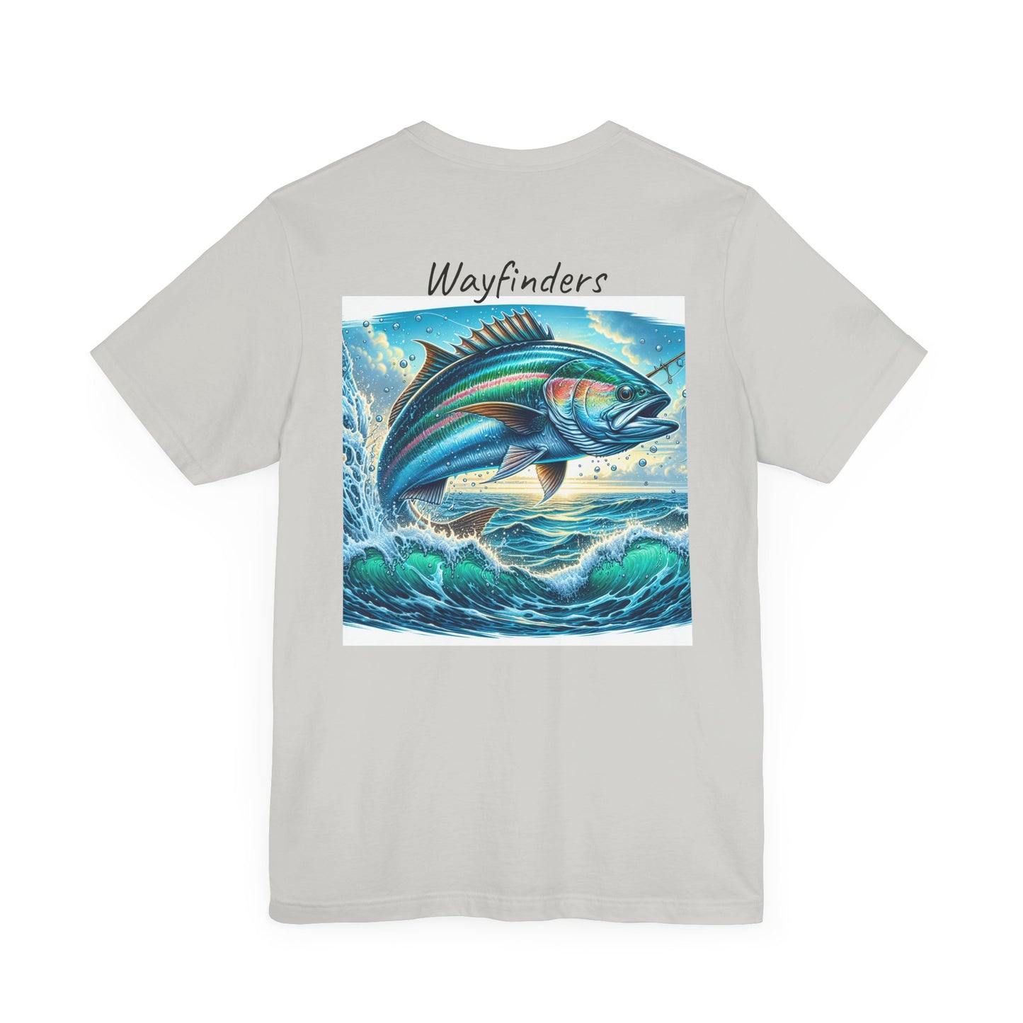 Adventure Seeker Fishing Tee - Unisex Short Sleeve Shirt with Compass and Fish Design