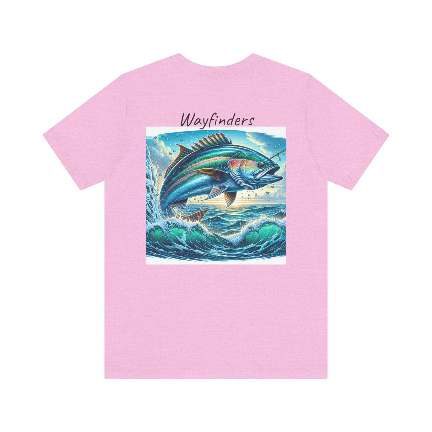 Adventure Seeker Fishing Tee - Unisex Short Sleeve Shirt with Compass and Fish Design