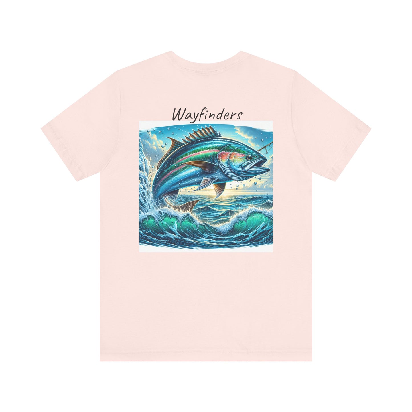 Adventure Seeker Fishing Tee - Unisex Short Sleeve Shirt with Compass and Fish Design