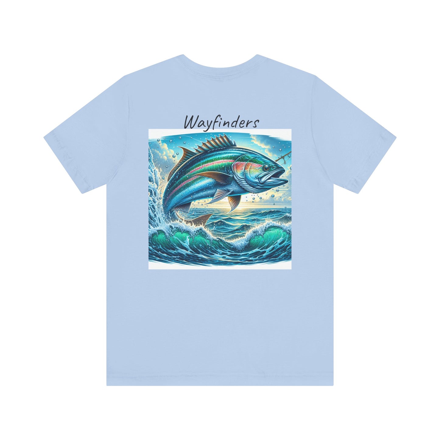 Adventure Seeker Fishing Tee - Unisex Short Sleeve Shirt with Compass and Fish Design